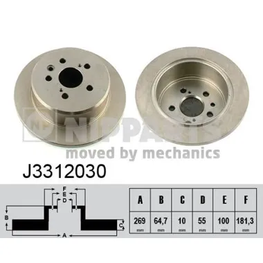 Диск тормозной NIPPARTS J3312030