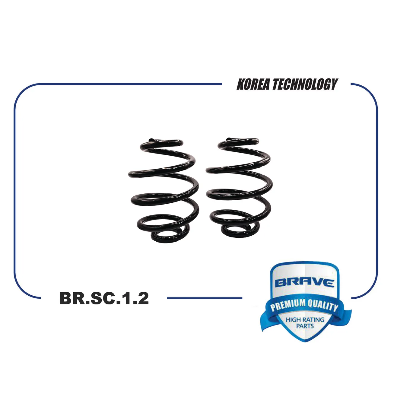 Пружина задней подвески BR.SC.1.2 96445508 Daewoo Nexia 1.5 16V, CHEVROLET Lanos T100/T150 BRAVE BR.SC.1.2