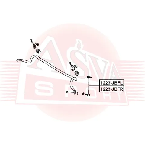 Тяга стабилизатора ASVA 1223JBFL
