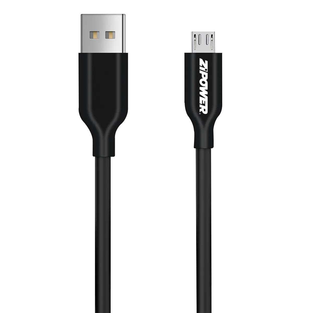 Кабель USB Type-A Micro USB, 3 A быстрая зарядка, 2 м, передача данных 480 Мбит/с, черный ZIPOWER PM6730