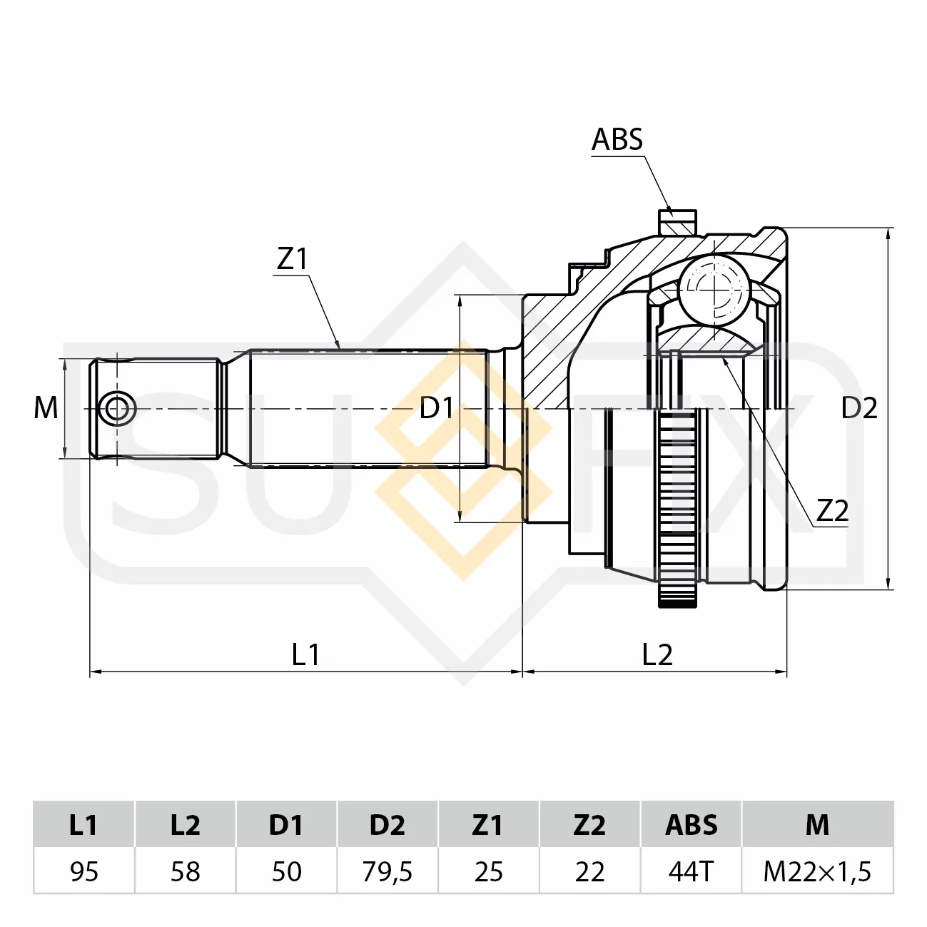ШРУС SUFIX ST-1029