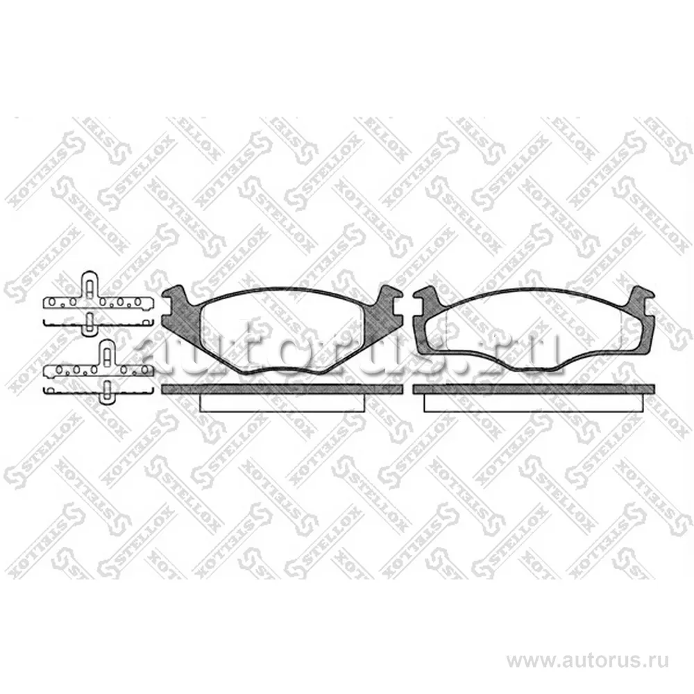 Колодки дисковые п. VW Golf II 1.6/1.8GTi 83-91/Pass STELLOX 182 000-SX