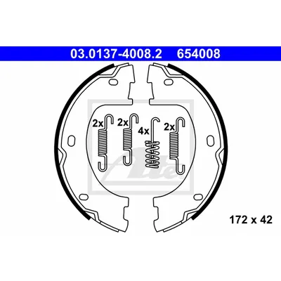 Колодки стояночного тормоза ATE 03.0137-4008.2