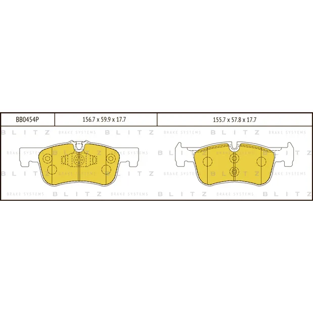 Колодки тормозные дисковые передние BMW 1(F20)/ 2(F22) 10-> BLITZ bb0454p