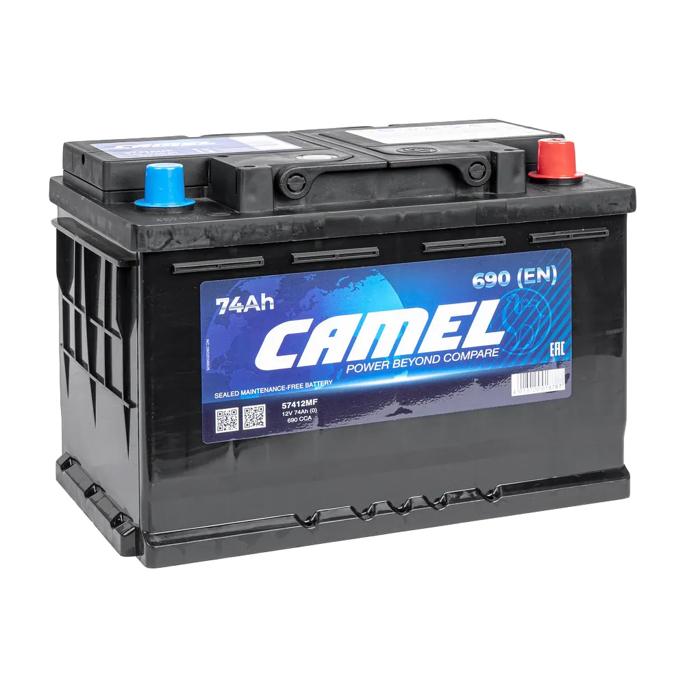 Аккумулятор CAMEL 74 А/ч Обратная R+ 278x175x190 EN690 A