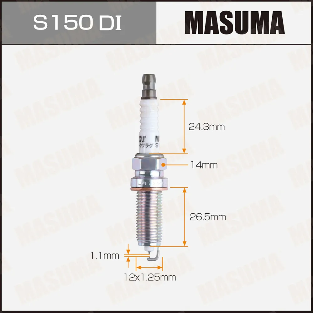 Свеча зажигания DOUBLE IRIDIUM (DILKAR6K11S) MASUMA S150DI
