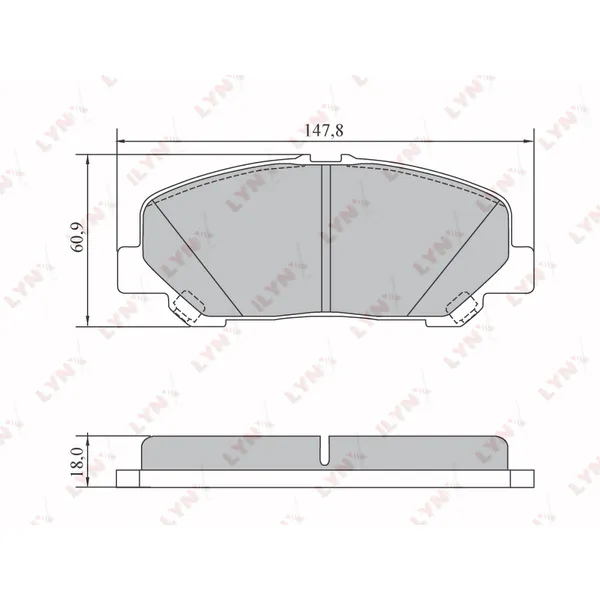 Колодки тормозные LYNXauto BD-7576