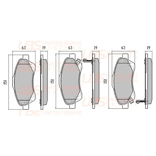 Колодки тормозные передние TOYOTA AVENSIS 03-08/COROLLA VERSO 04-09 UBS BP1110035