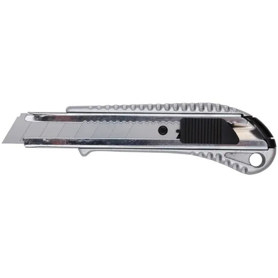Нож технический Классик 18 мм, усиленнный, метал. корпус, резиновая вставка КУРС 10172