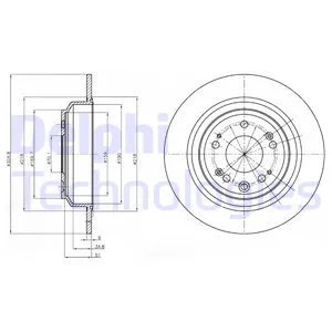 Диск тормозной HONDA ACCORD 09- 2.4 DELPHI BG4196