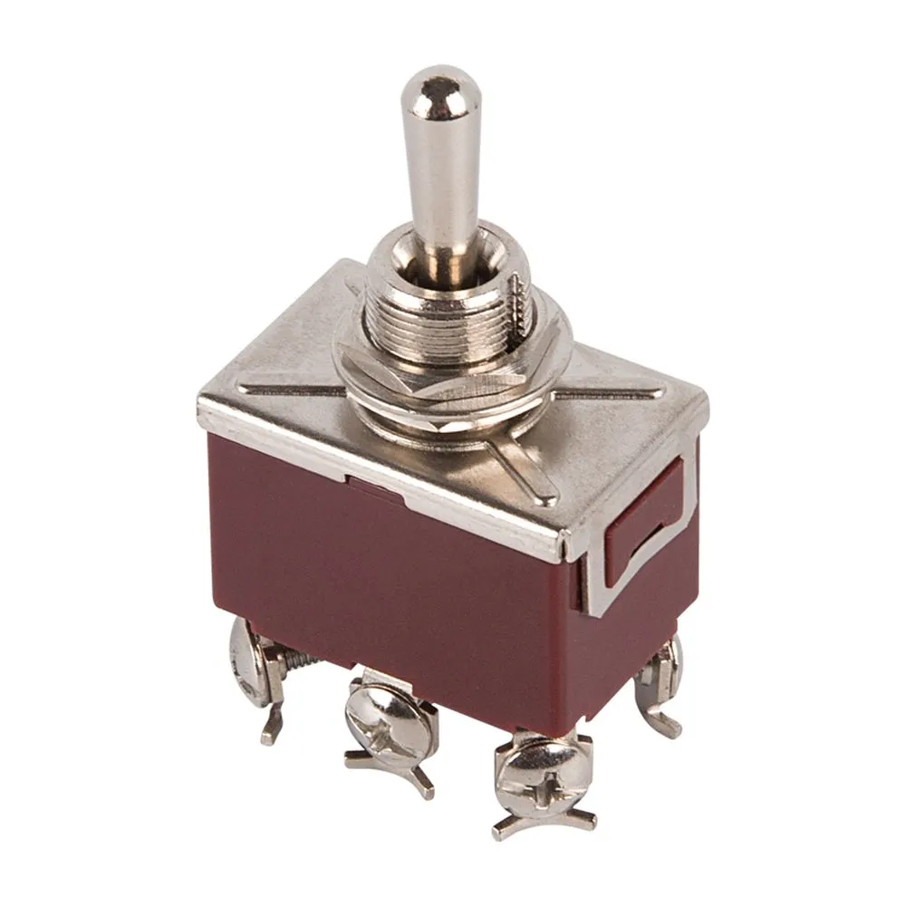 Тумблер REXANT 12v, 6A,двухполюсный, ON -OFF- ON (без фиксации) 36-4172