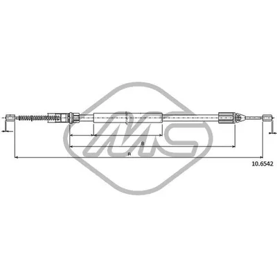 Трос ручника REN TWINGO ALL DX/SX-RH/LH Metalcaucho 83073