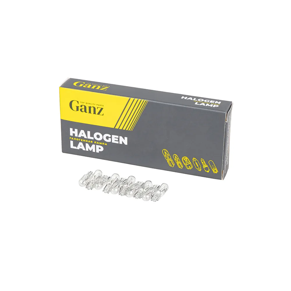 Лампа 12V W2W 2W W2x4,6d GANZ 10 шт. BOX (10 шт. цена за 1 шт.) GIP06354