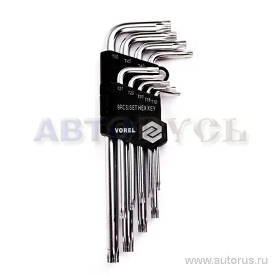 Набор ключей Г-образных TORX T10-T50 9пр TOYA 56478