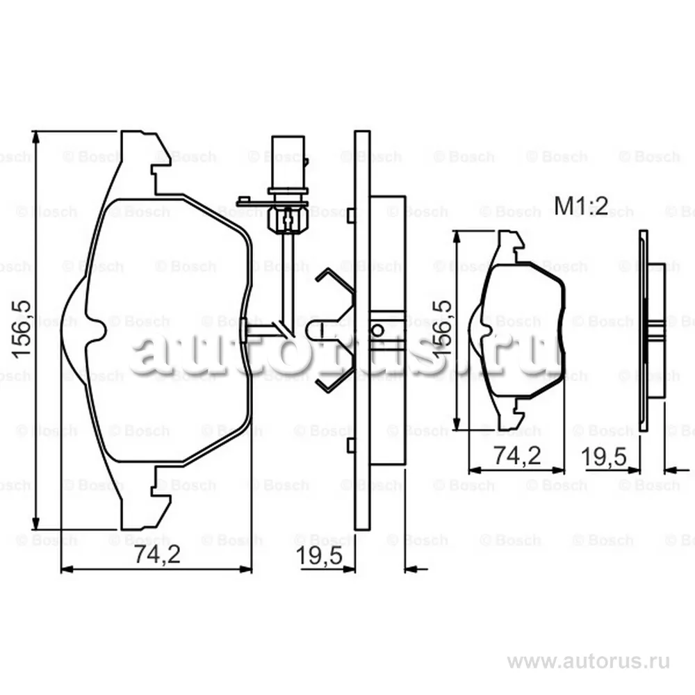Колодки тормозные передние BOSCH 0 986 495 232