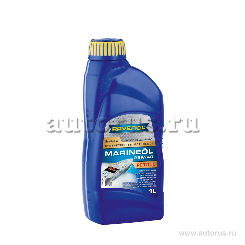 Моторное масло RAVENOL Marineoil PETROL SAE 25W-40 synthetic (1л) new 1162115-001 (4014835729810)