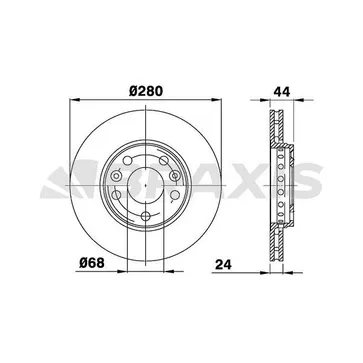 Диск тормозной BRAXIS AE0064