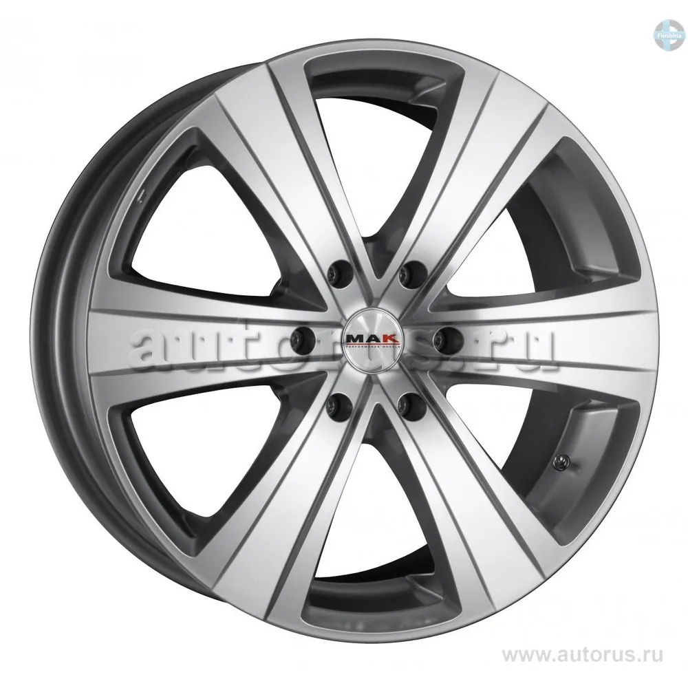 Диск литой R17 7.5J 6x139.7/67.1 ET38 MAK Fuoco 6 Hyper Silver F7570FU6S38VO3