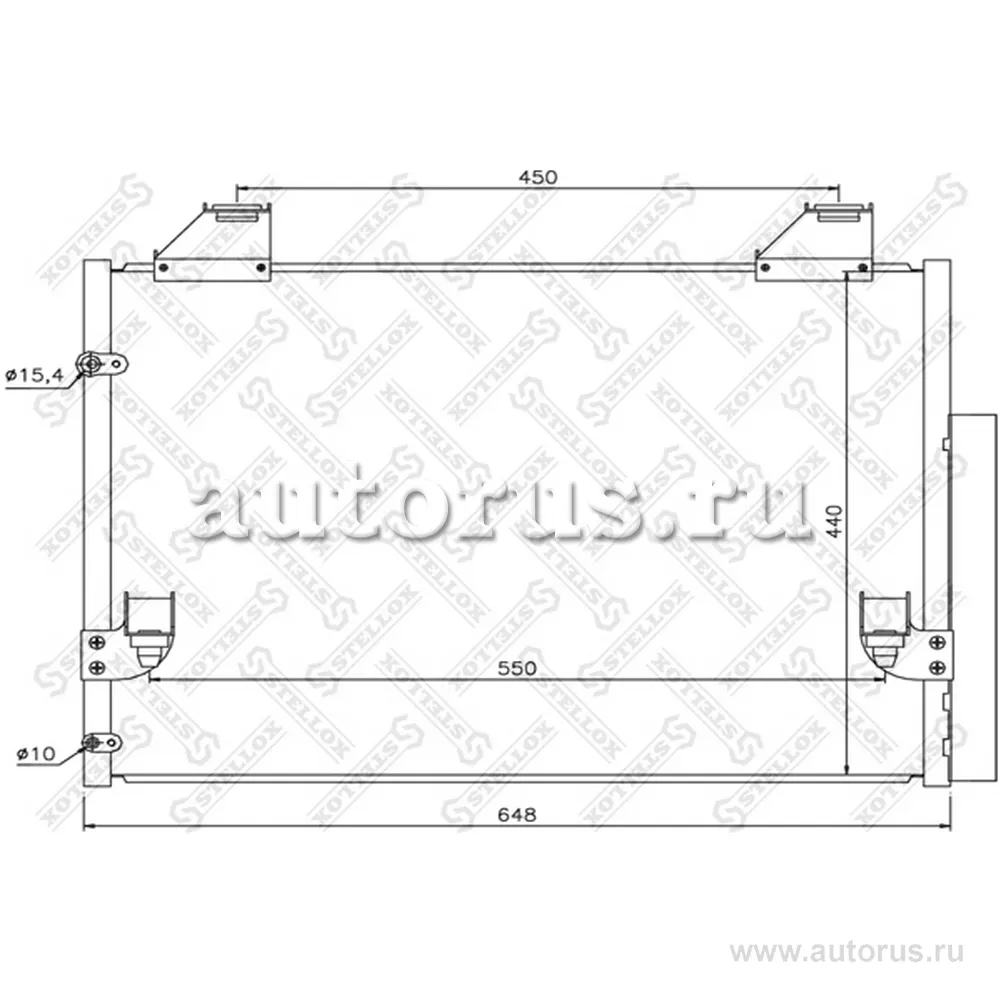 Радиатор кондиционера Toyota Hi-LUX 3.0TD 05> STELLOX 10-45732-SX