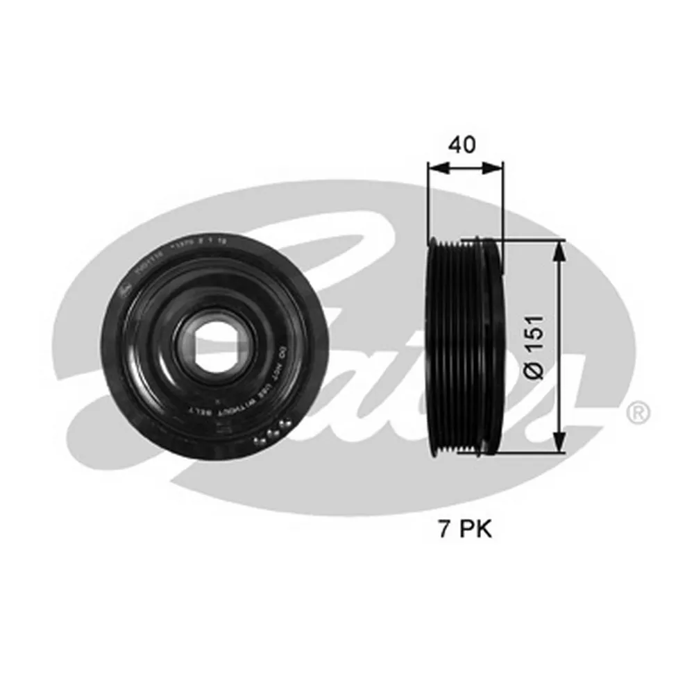 Шкив коленвала RENAULT/NISSAN 2.0D 1 GATES TVD1110