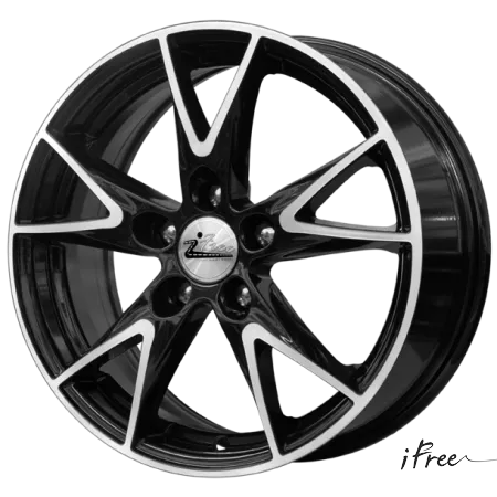 Диск литой R15 6.5J 5x114.3/66.1 ET40 IFREE Нирвана Блэк Джек 65805