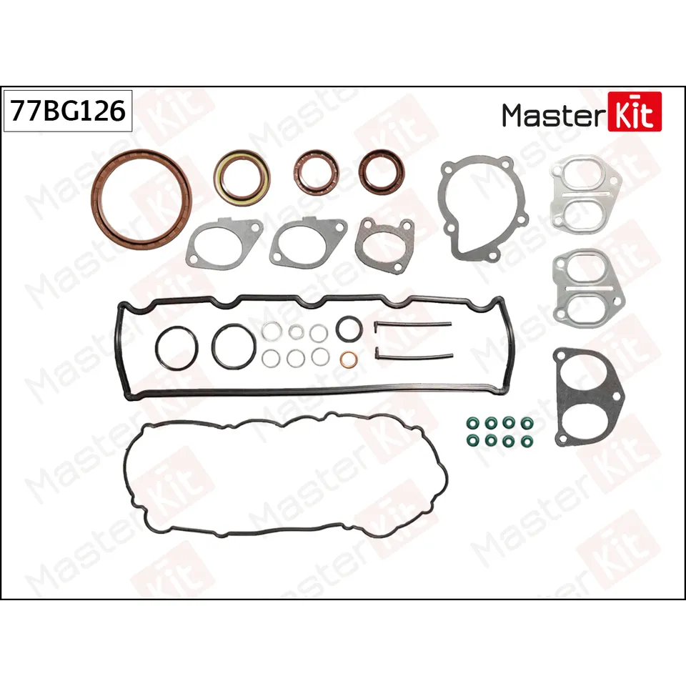 Комплект прокладок ДВС CITROEN/PEUGEOT/TOYOTA 1.9D 96- WJY/WJZ/WJX/1WZ MASTERKIT 77BG126