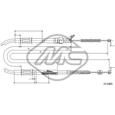 Трос ручника TOY CAMRY SV20/21 1/8-2/0 SX-LH Metalcaucho 83436
