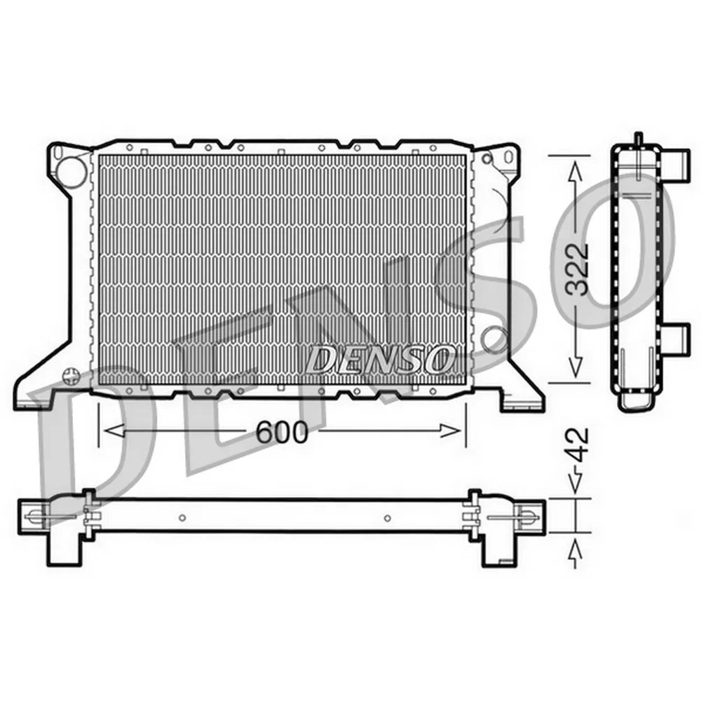 Радиатор системы охлаждения ford transit 2.5d 94-00 DENSO DRM10098