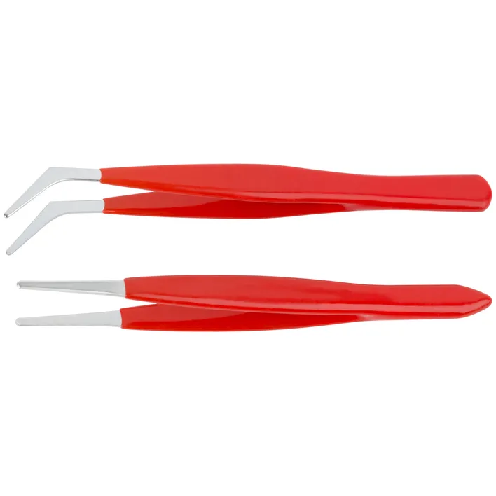Пинцеты набор 2 шт. с ПВХ ручкой FIT 67435