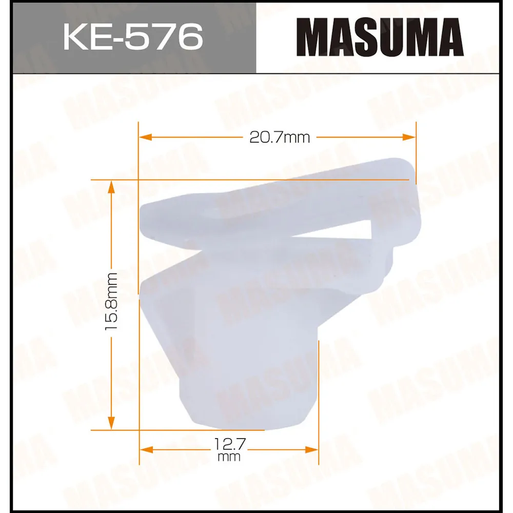 Клипса автомобильная уп.50 MASUMA KE-576