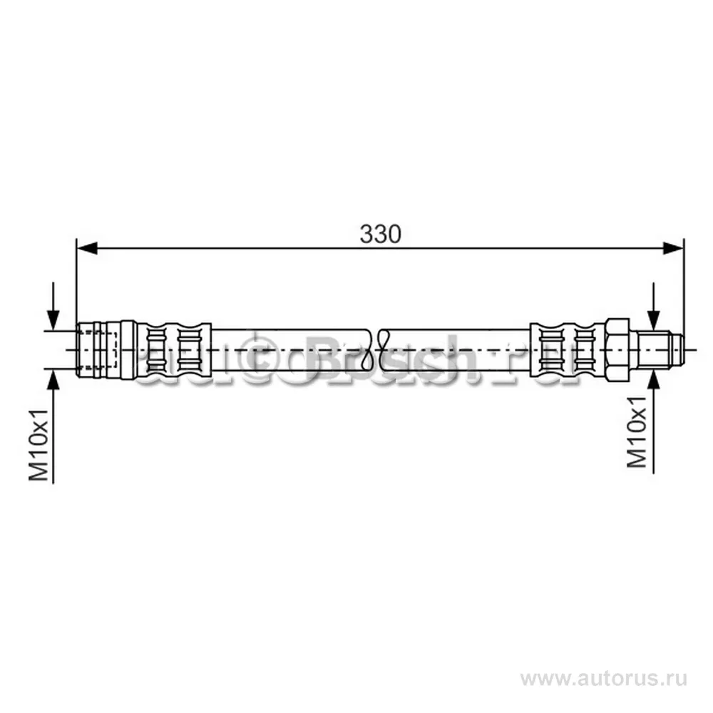 Шланг тормозной MB W163 330 мм задний
