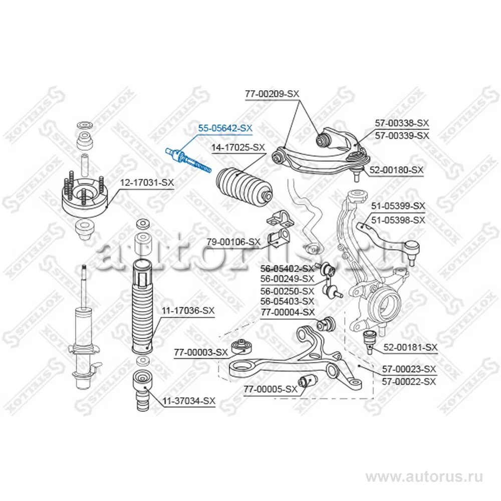 Тяга рулевая L 145 Honda Accord all 98> STELLOX 55-05642-SX