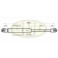 АМОРТИЗАТОР БАГАЖНИКА SKO OCTAVIA (1U2) 0900- 515N L495182MM