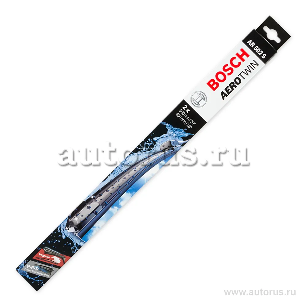 Щетка стеклоочистителя 500/450 мм бескаркасная комплект 2 шт BOSCH AeroTwin 3 397 118 995