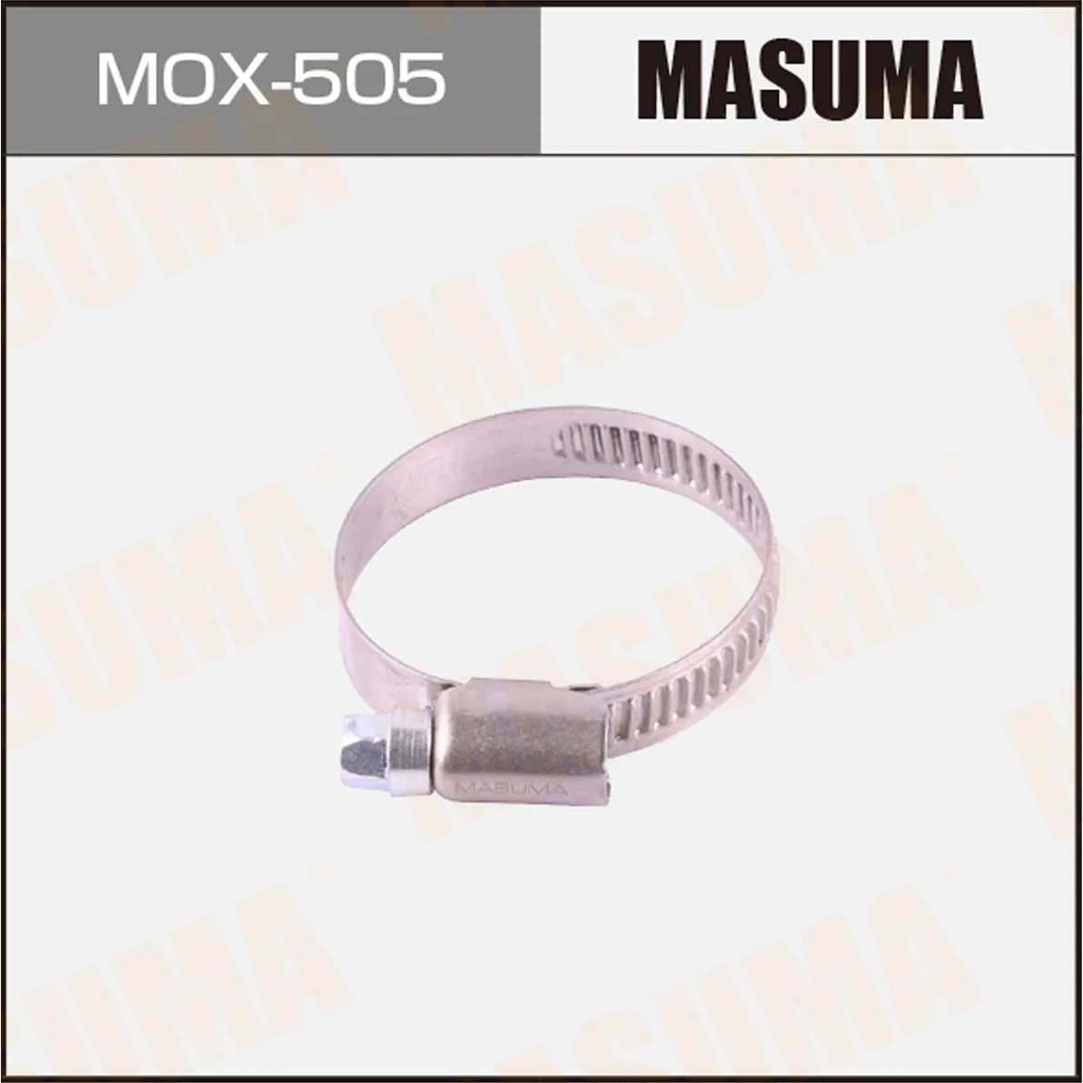 Хомут червячный MASUMA, 25-40mm / H-9mm (нержавеющая сталь) (уп10) MASUMA MOX-505