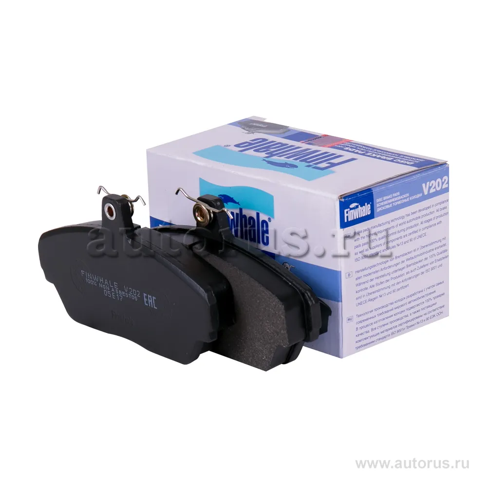 Колодки тормозные передние для а/м ГАЗ-3110 4шт FINWHALE V202