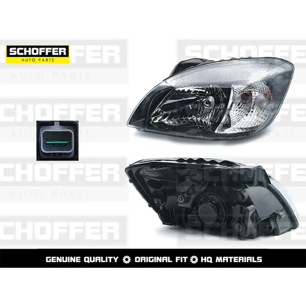 Фара левая Kia Rio 2 JB (2009-2011) черная SCHOFFER SHF12086