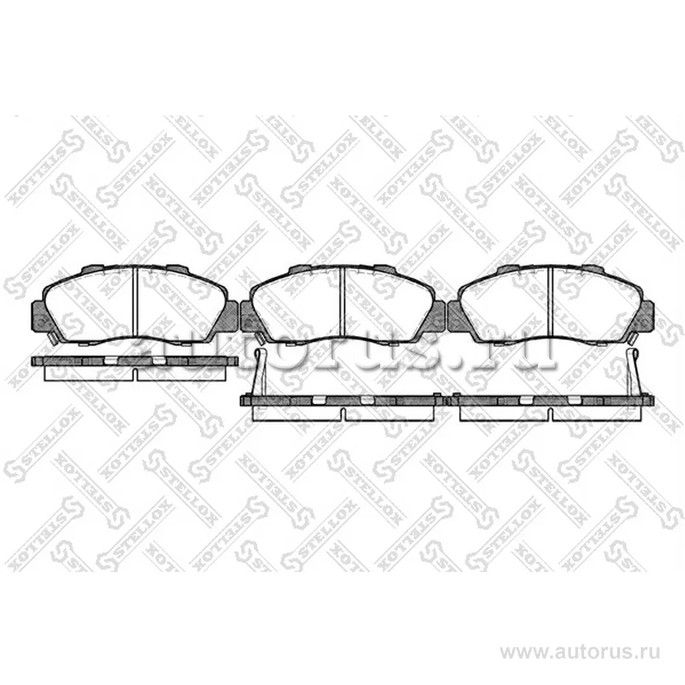 Колодки дисковые п. с антискр. пл. Honda Accord 2.0-3.0 90-03/Civi STELLOX 362 002B-SX
