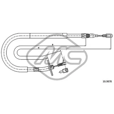 Трос ручника MER SPRINTER CH.3550 MOD.741.408/05 DX-RH Metalcaucho 80966