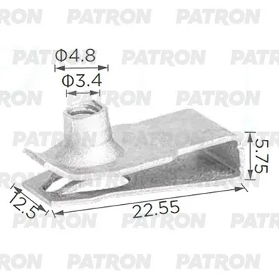 Скоба металлическая для гайка м6 general motors PATRON P37-3961