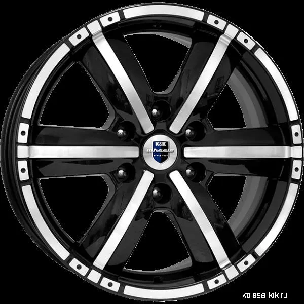 Диск литой R18 8J 6x114.3/67.1 ET35 КИК Окинава алмаз черный 12625