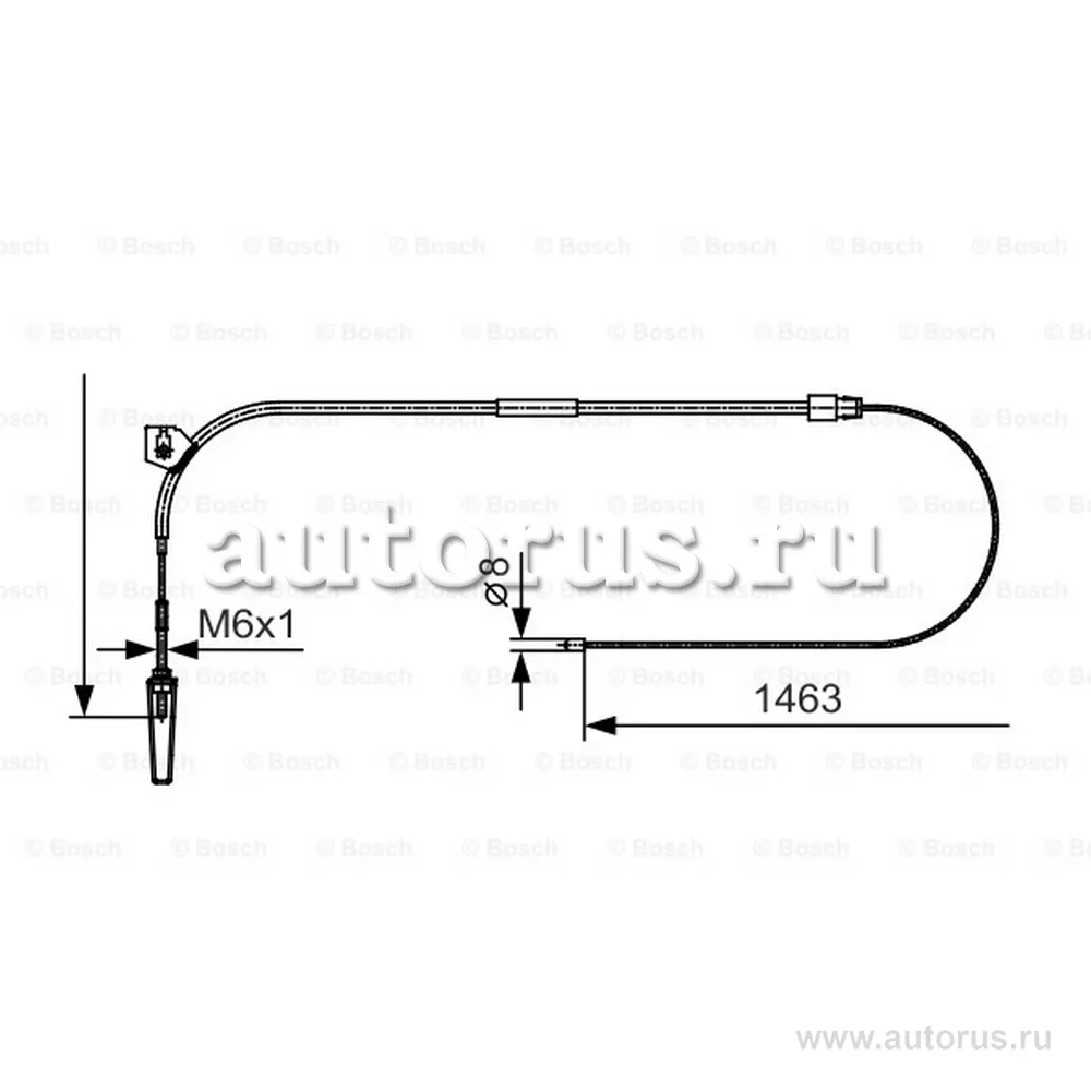 Трос ручного тормоза MB VANEO 02-, BOSCH 1987482130
