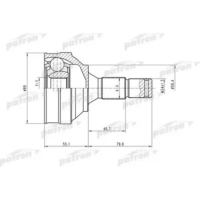 ШРУС наружн к-кт [A:25, B:34] PEUGEOT: Partner 00- PATRON PCV1446