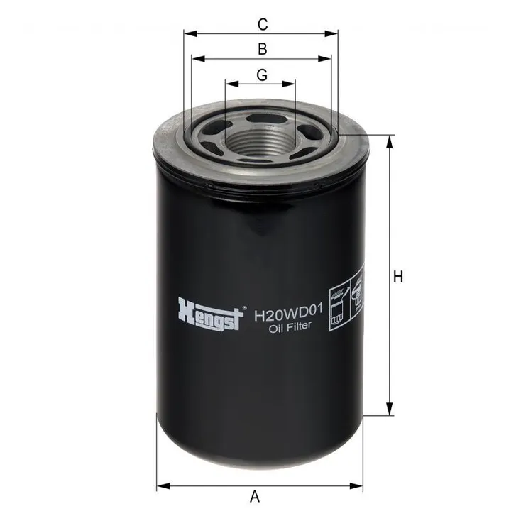 Фильтр гидравлический HENGST H20WD01