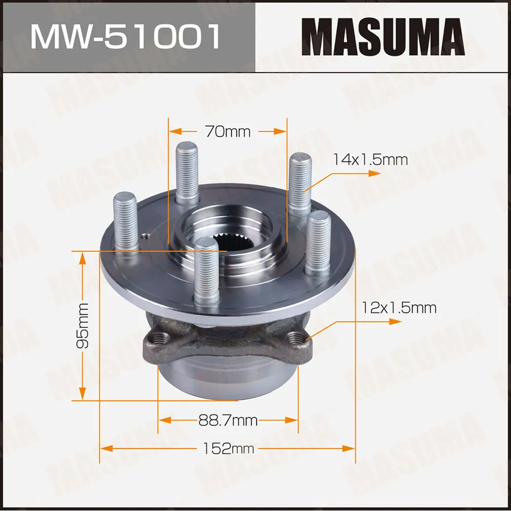 Ступичный узел передний MASUMA MW-51001