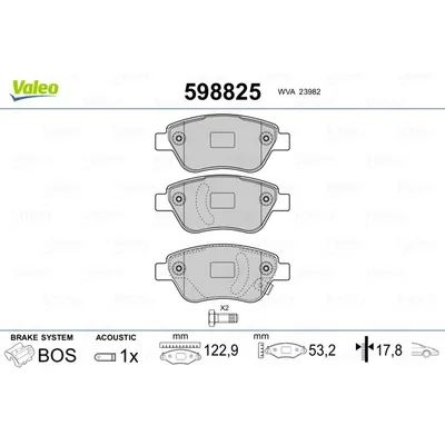 Колодки тормозные OPEL Corsa D (2006) 1.0