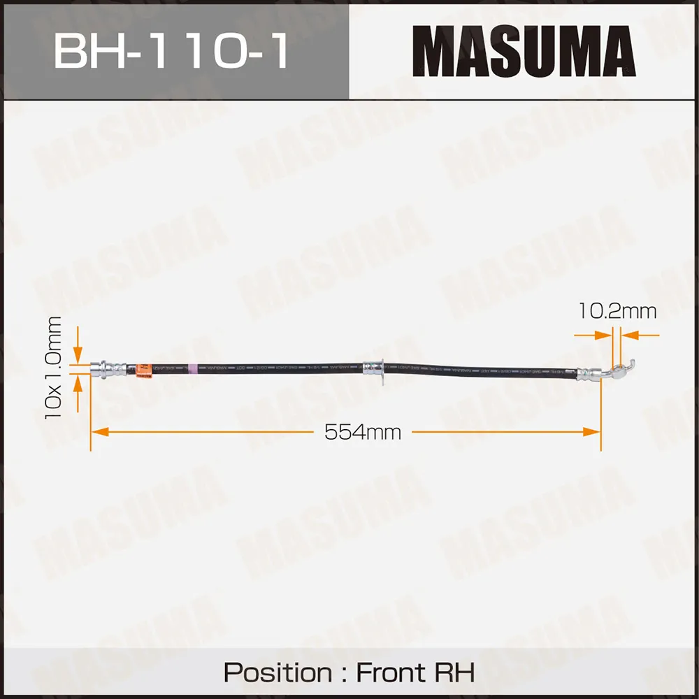 Шланг тормозной передний R TOYOTA CAMRY MASUMA BH-110-1