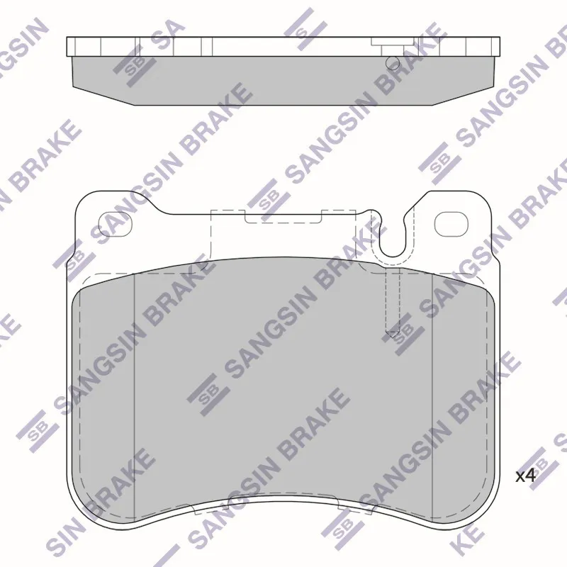 Колодки тормозные MERCEDES W203/W209 00- передние