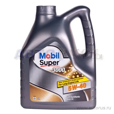 Масло моторное MOBIL Super 3000 X1 5W-40 синтетическое 4 л 152566S