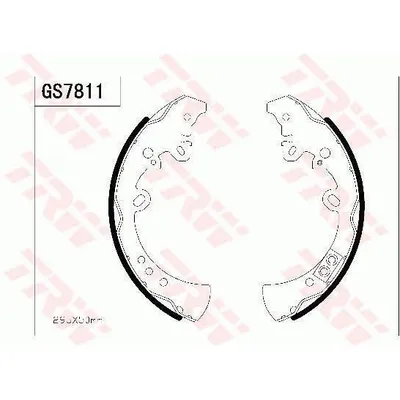 Колодки барабанные TOYOTA HILUX III GS7811